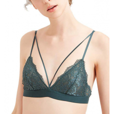 Sutiã Triangulo de Renda Strappy Azul